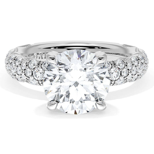 Round Bloom Engagement Ring