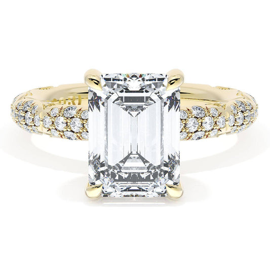 Emerald Bloom Engagement Ring