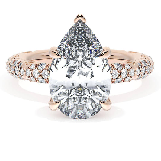 Pear Bloom Engagement Ring