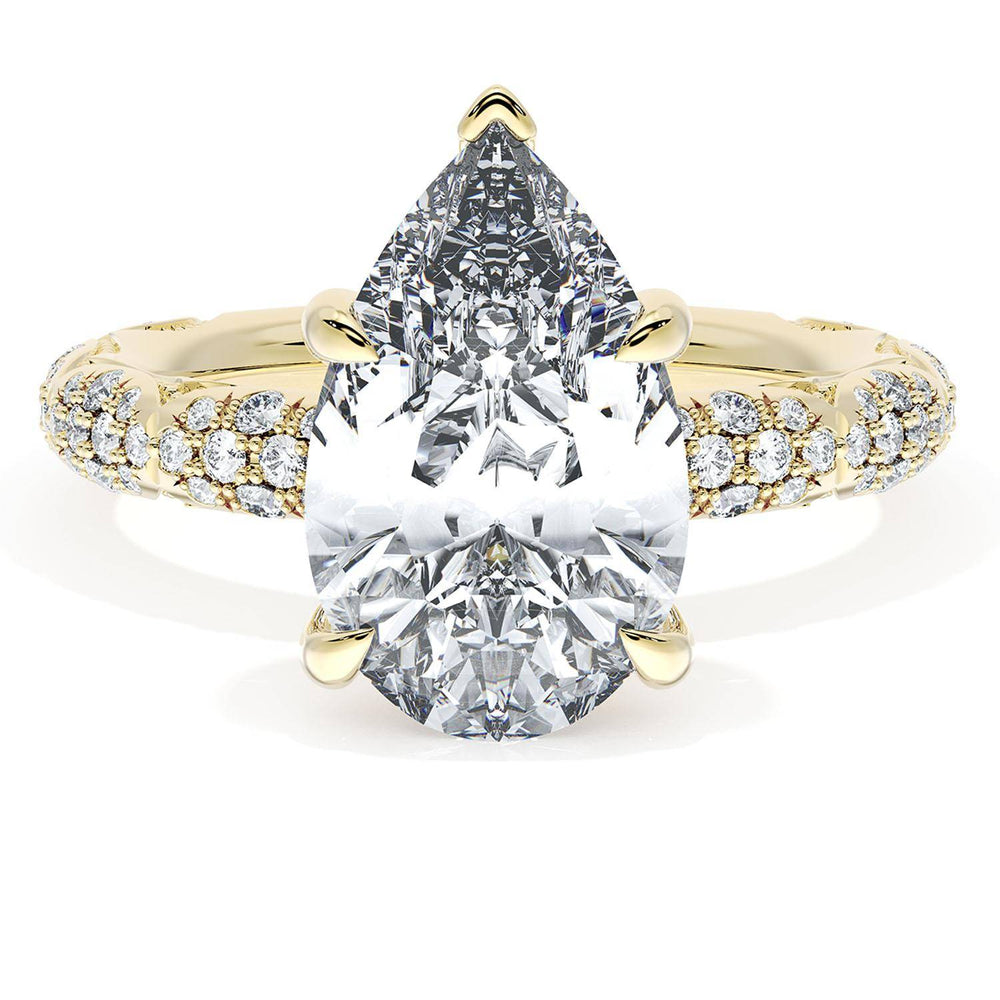 Pear Bloom Engagement Ring