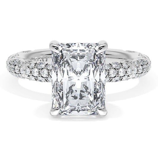 Radiant Bloom Engagement Ring