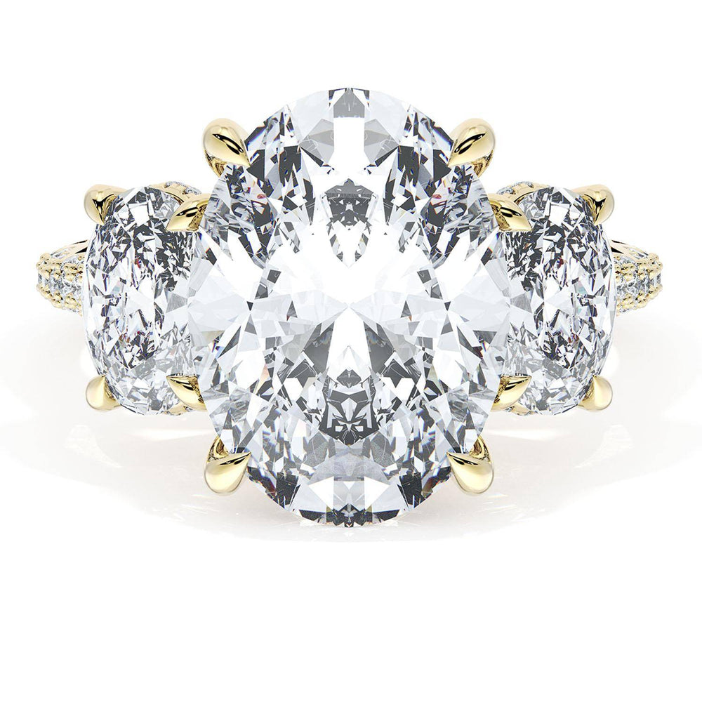 Oval 3-Stone Engagement Ring