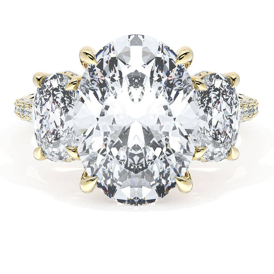 Oval 3-Stone Engagement Ring