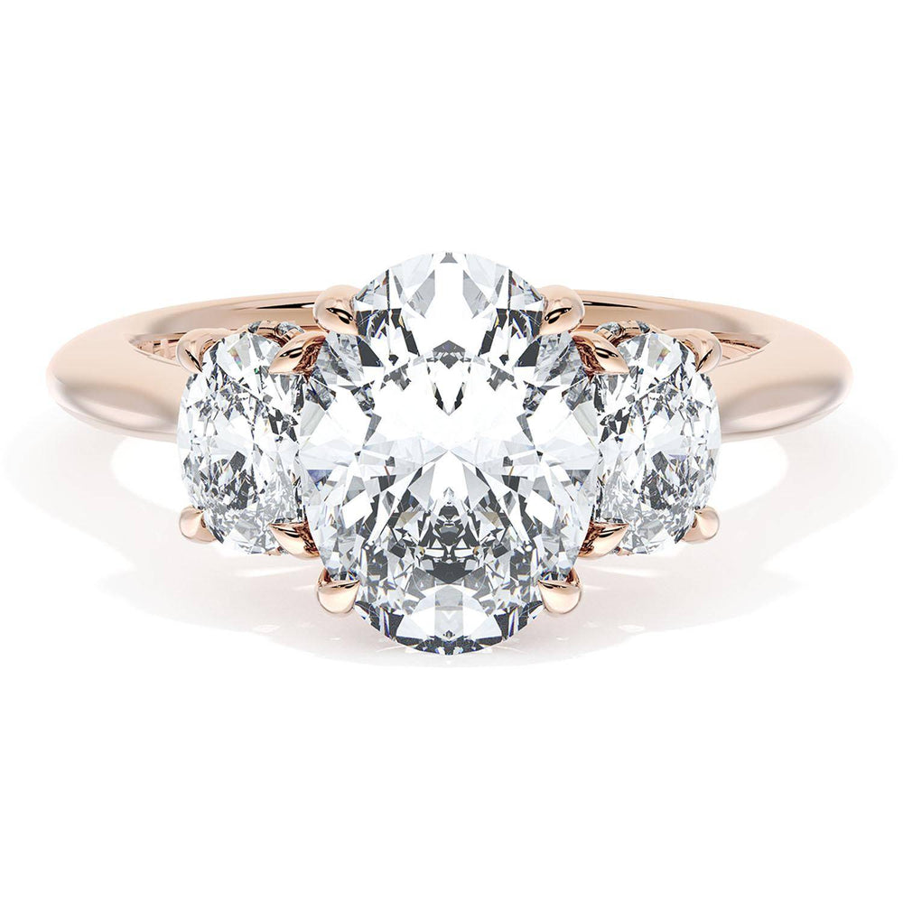 Oval 3-Stone Engagement Ring
