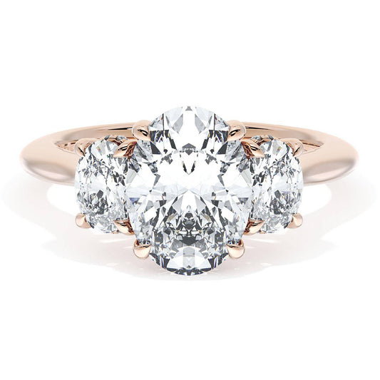 Oval 3-Stone Engagement Ring