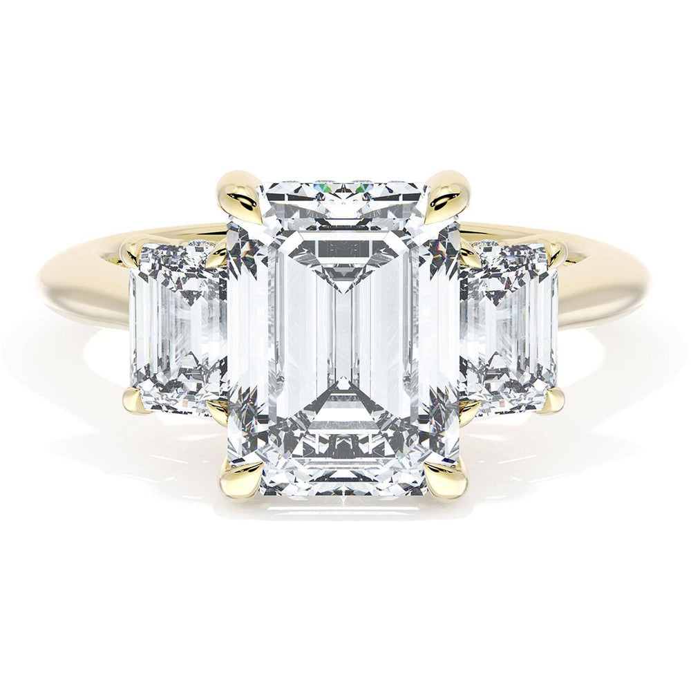 Emerald 3-Stone Engagement Ring