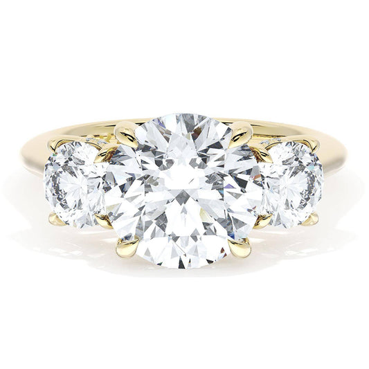 Round 3-Stone Engagement Ring