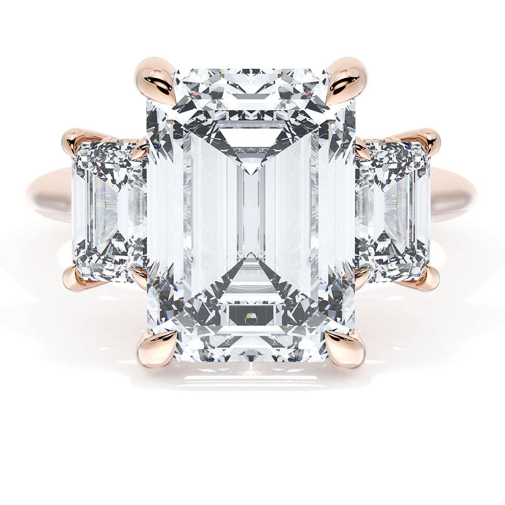 Emerald 3-Stone Engagement Ring
