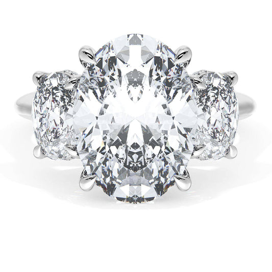 Oval 3-Stone Engagement Ring