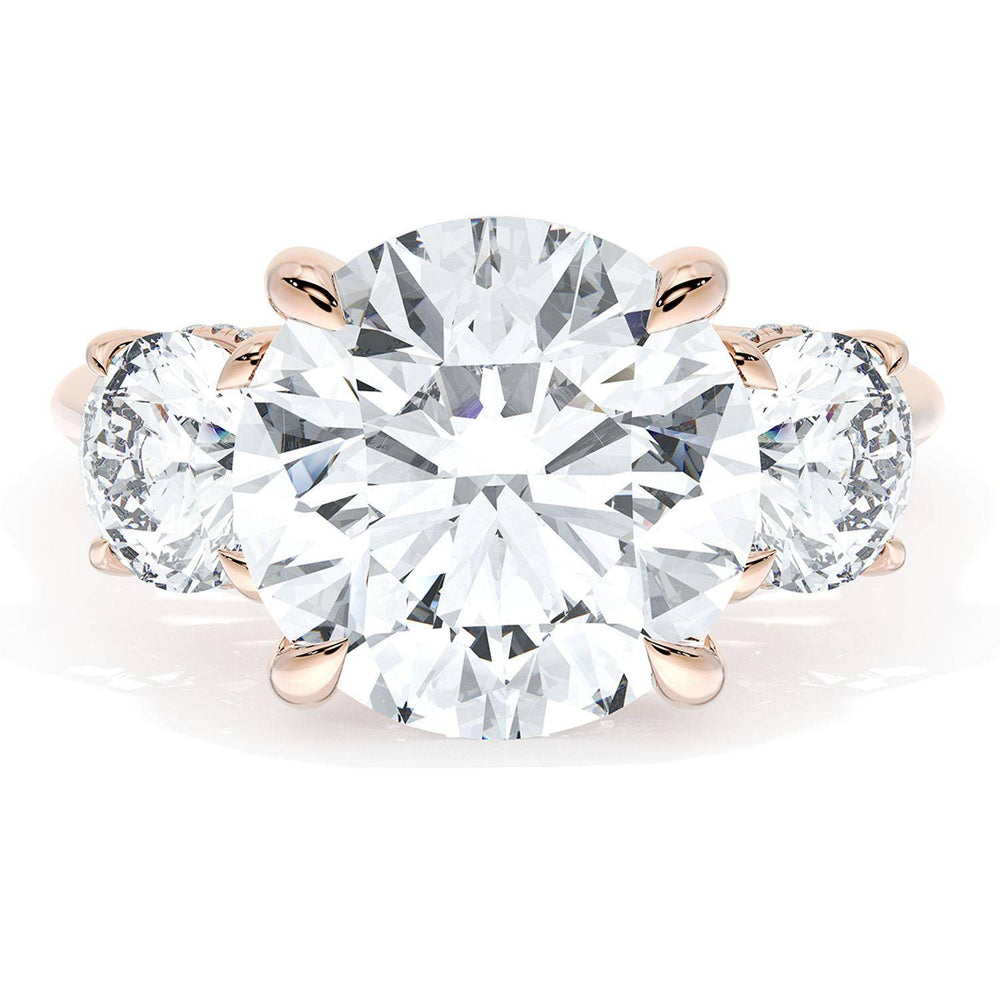 Round 3-Stone Engagement Ring