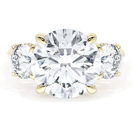 Round 3-Stone Engagement Ring