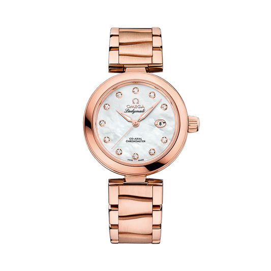 DE VILLE LADYMATIC 34 MM, SEDNA™ GOLD ON SEDNA™ GOLD