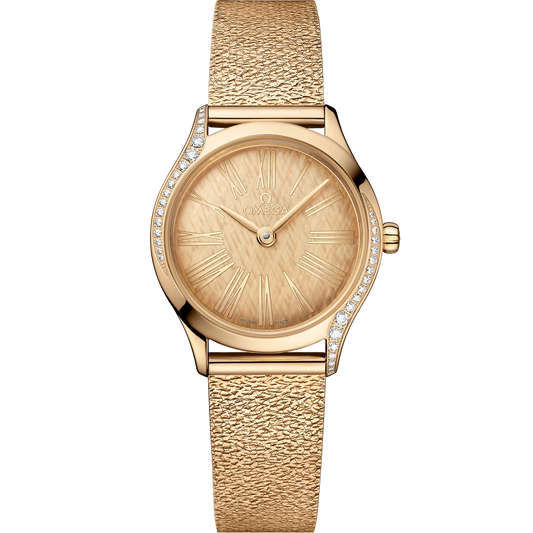 DE VILLE MINI TRÉSOR 26 MM, MOONSHINE™ GOLD ON MOONSHINE™ GOLD
