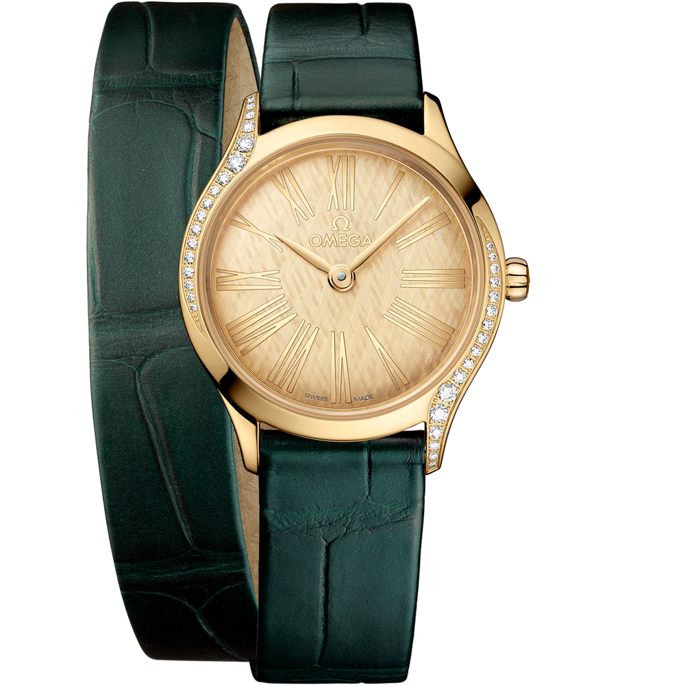 DE VILLE MINI TRÉSOR 26 MM, MOONSHINE™ GOLD ON ALLIGATOR