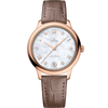 DE VILLE PRESTIGE 34 MM, SEDNA™ GOLD ON LEATHER STRAP