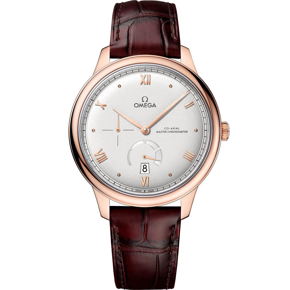 DE VILLE PRESTIGE 41 MM, SEDNA™ GOLD ON LEATHER STRAP