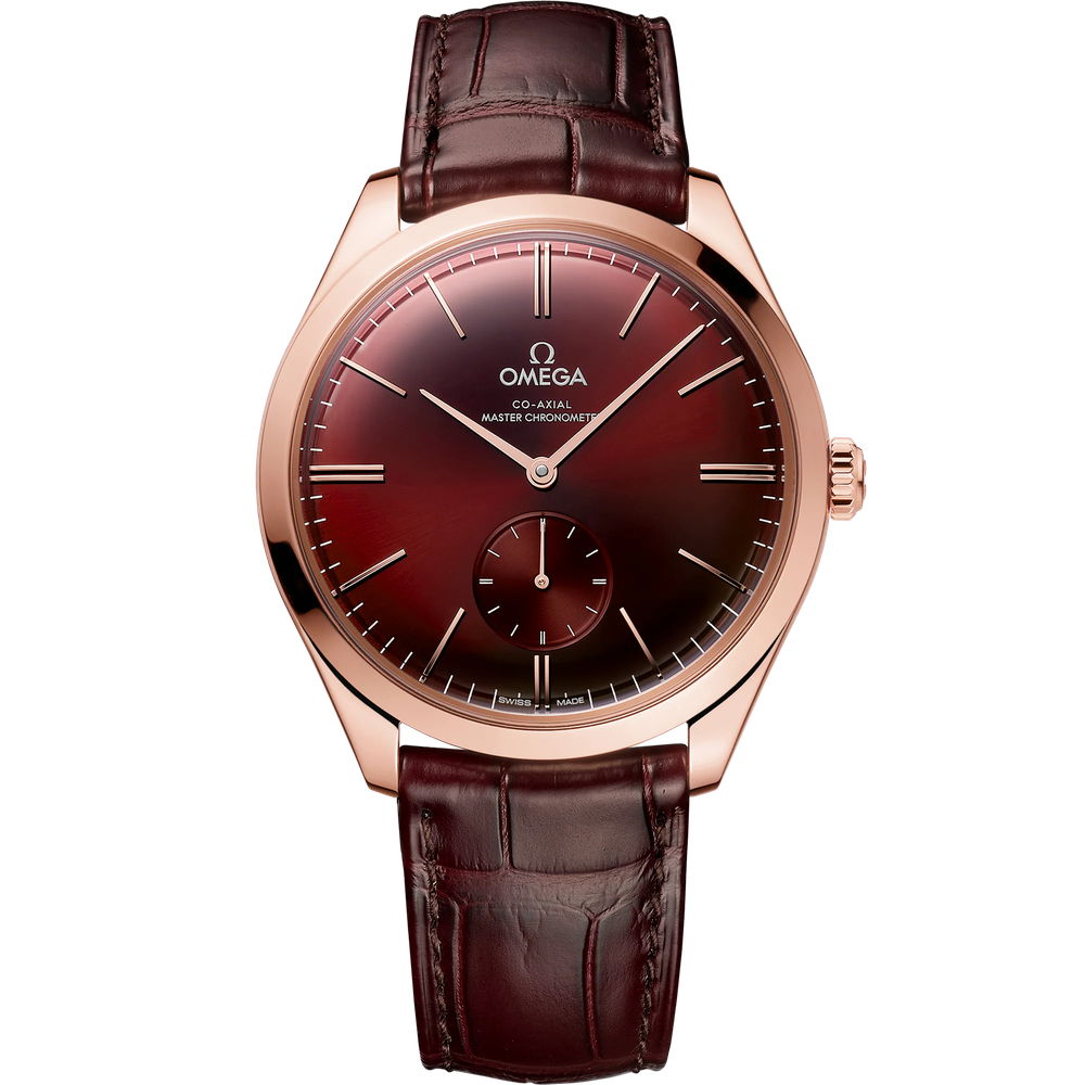 DE VILLE TRÉSOR 40 MM, SEDNA™ GOLD ON LEATHER STRAP