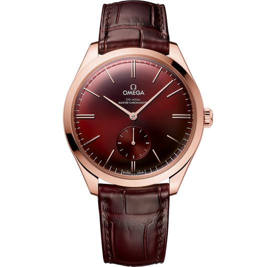 DE VILLE TRÉSOR 40 MM, SEDNA™ GOLD ON LEATHER STRAP