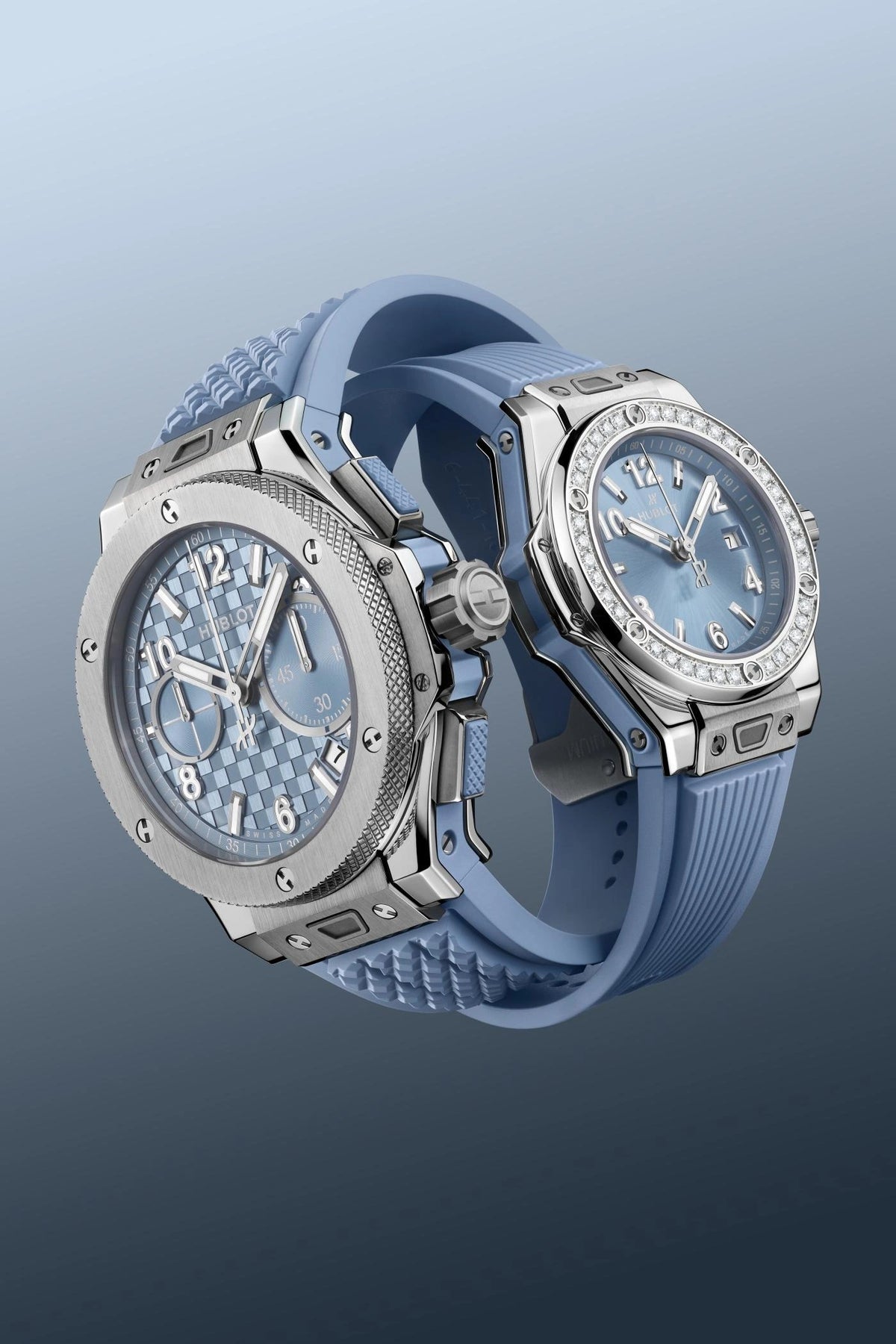Big Bang One Click Steel Coal Blue Diamonds 33 mm