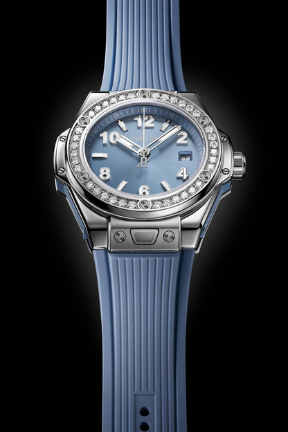 Big Bang One Click Steel Coal Blue Diamonds 33 mm