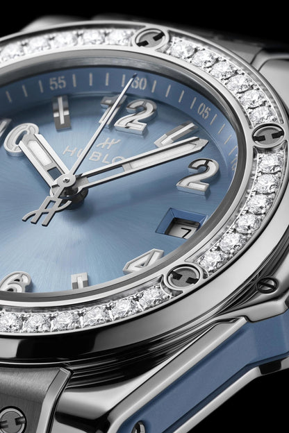 Big Bang One Click Steel Coal Blue Diamonds 33 mm