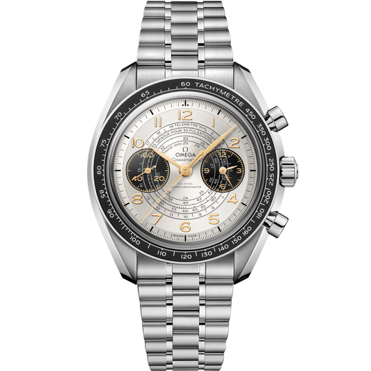 SPEEDMASTER CHRONOSCOPE 43 MM, STEEL ON STEEL