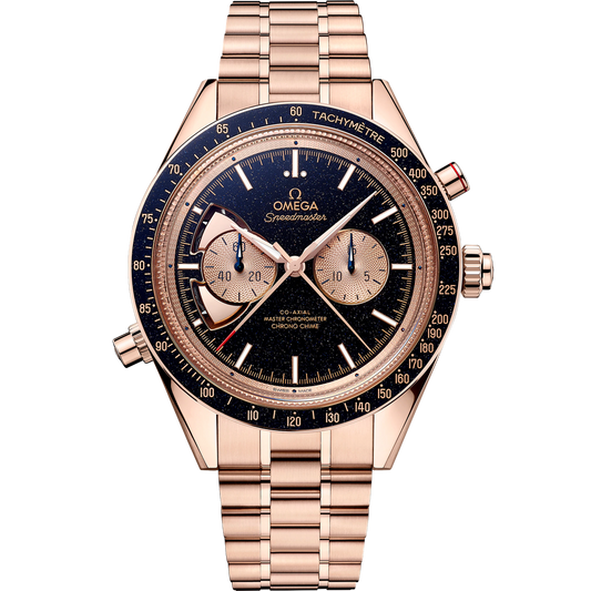 SPEEDMASTER CHRONO CHIME 45 MM, SEDNA™ GOLD ON SEDNA™ GOLD