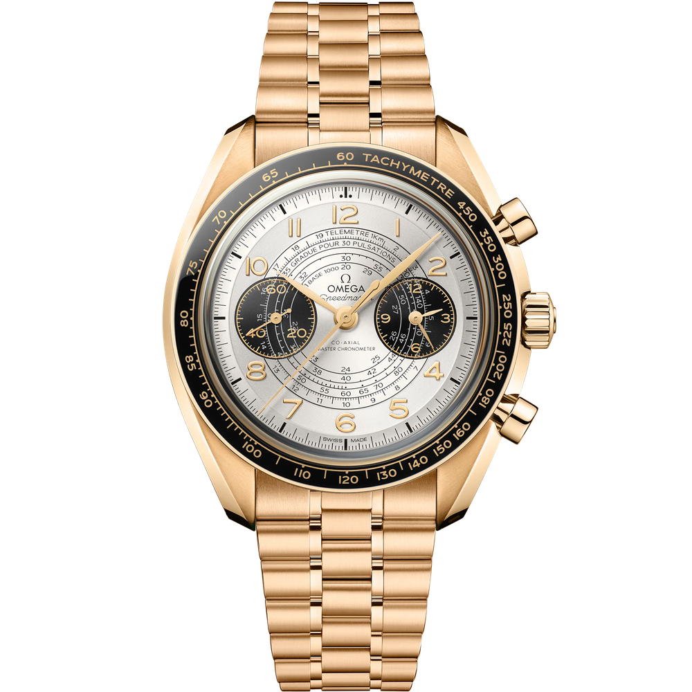 SPEEDMASTER CHRONOSCOPE 43 MM, MOONSHINE™ GOLD ON MOONSHINE™ GOLD
