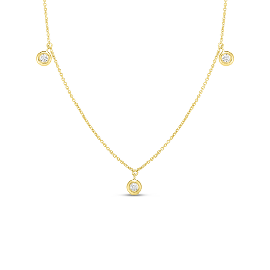 Diamonds By The Inch Dangling Three Station Necklace
