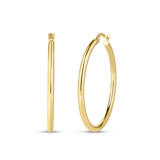 Roberto Coin The Perfect Hoop® Medium Classic Hoop Earrings in 18K yellow gold