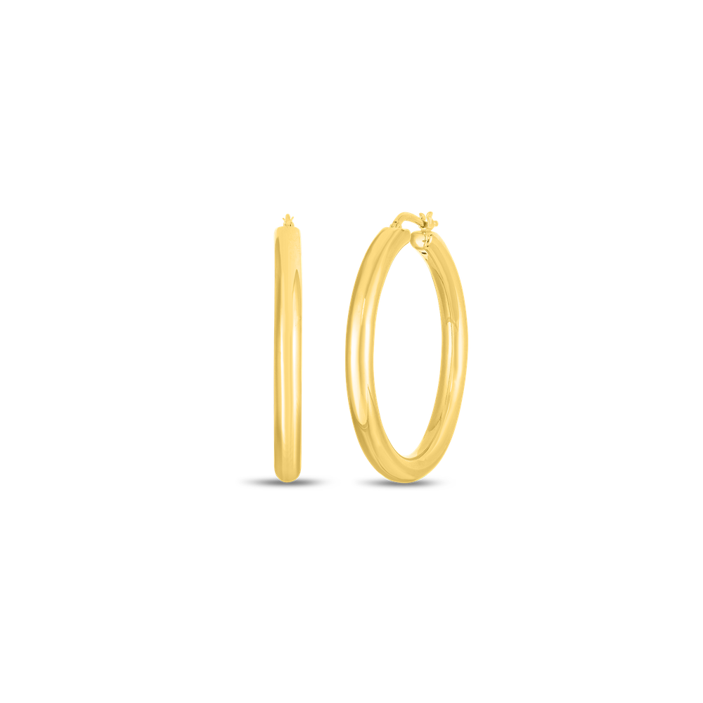 Designer Gold Medium Thick The Perfect Hoop® Earrings