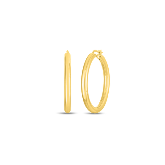 Designer Gold Medium Thick The Perfect Hoop® Earrings
