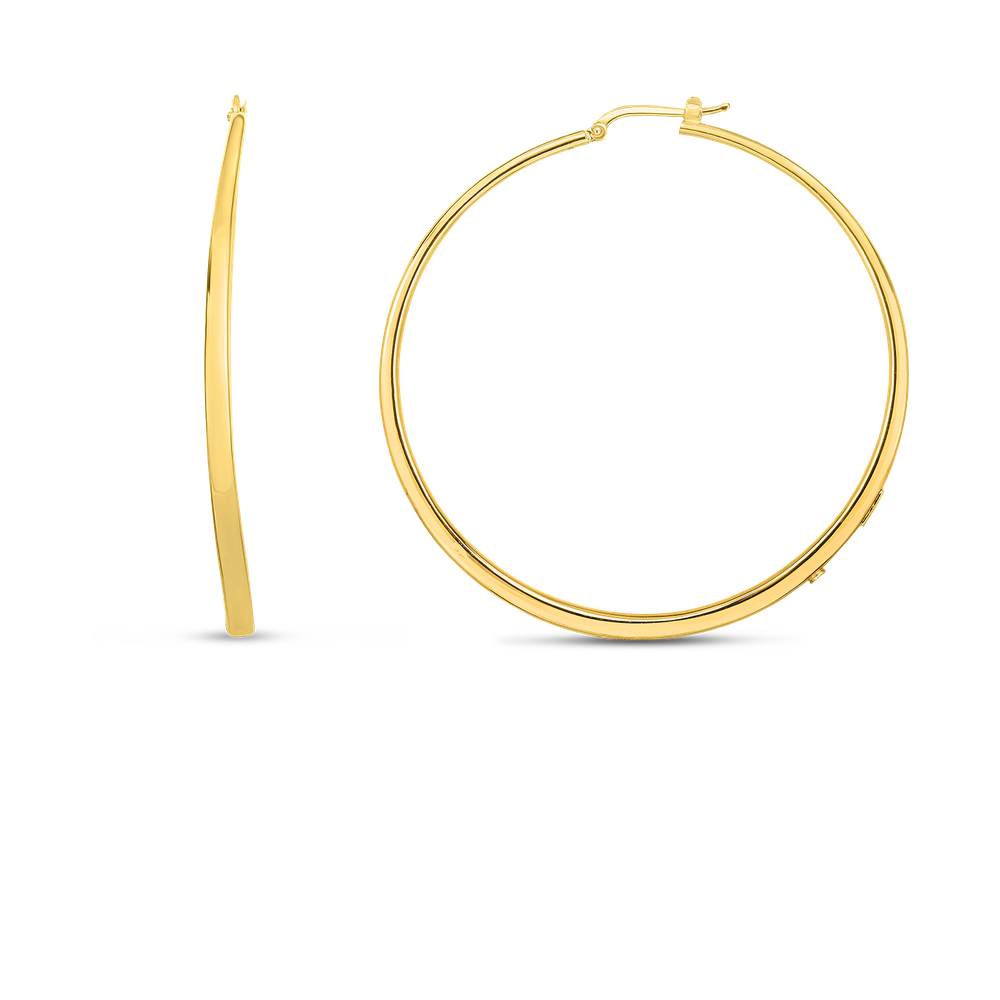 Designer Gold Extra Large Graduated Hoop Earrings