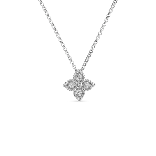 Princess Flower Small Diamond Necklace
