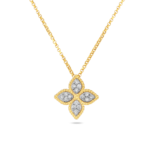 Princess Flower Medium Diamond Necklace