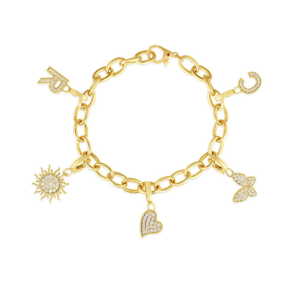 Oval Link Charm Bracelet