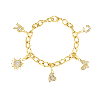 Oval Link Charm Bracelet