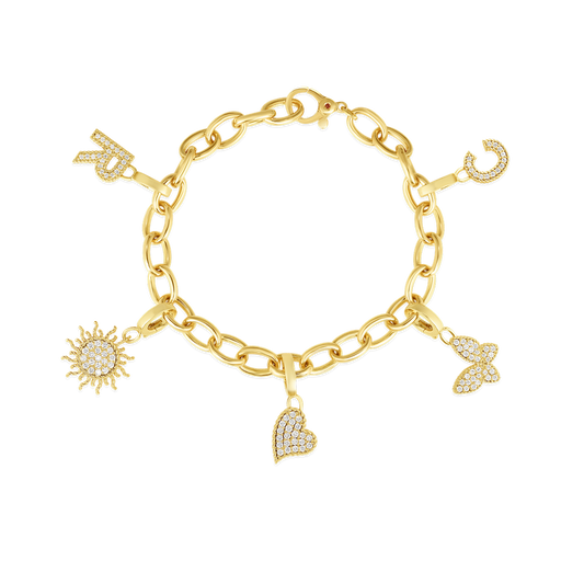 Oval Link Charm Bracelet