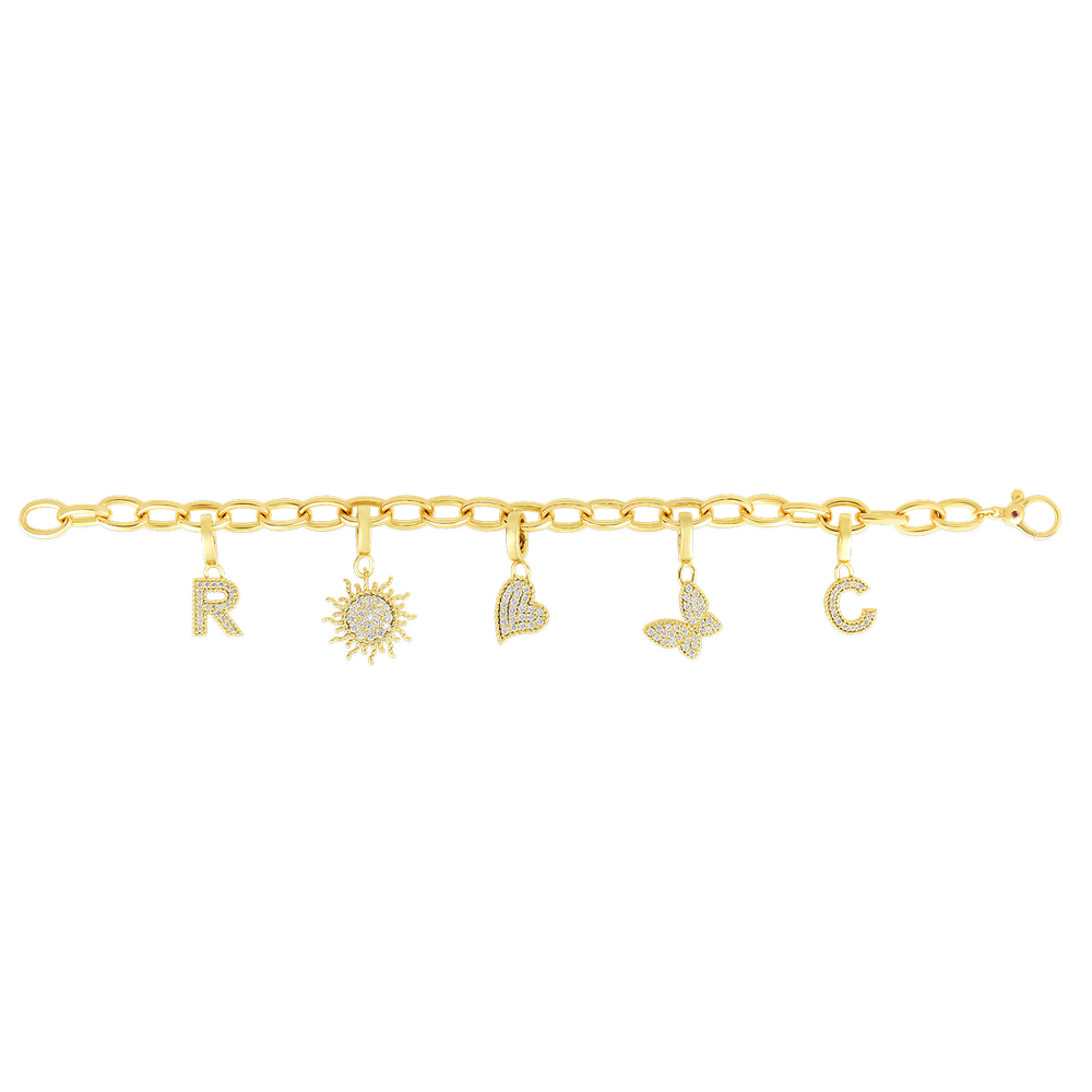 Oval Link Charm Bracelet