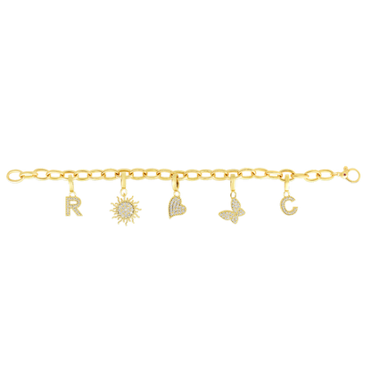 Oval Link Charm Bracelet