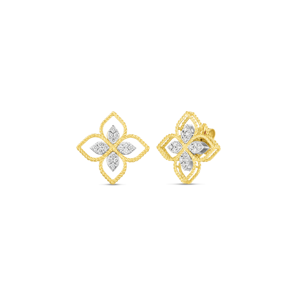 Principessa Large Diamond Flower Earrings