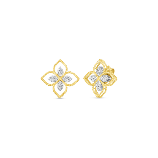 Principessa Large Diamond Flower Earrings