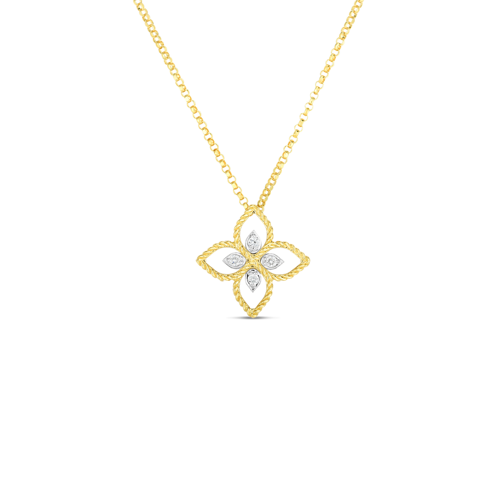 Principessa Small Diamond Flower Necklace