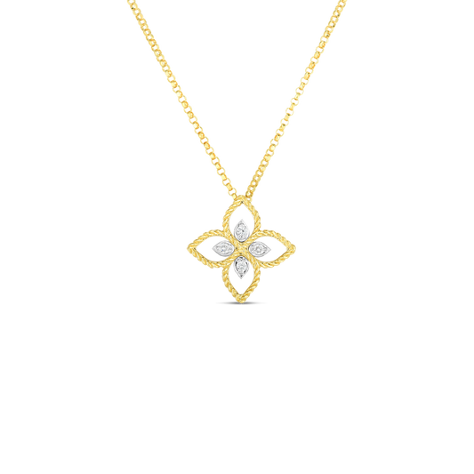 Principessa Small Diamond Flower Necklace