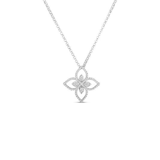 Principessa Small Diamond Flower Necklace