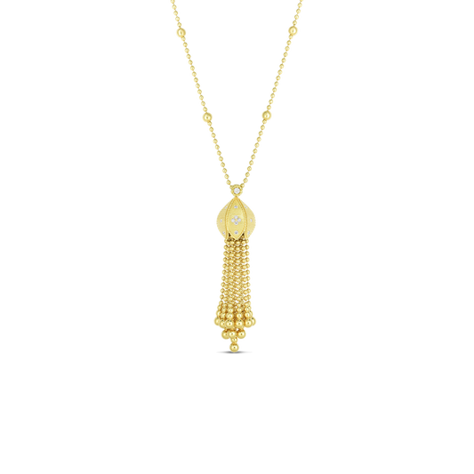 Princess Diamond Tassel Necklace