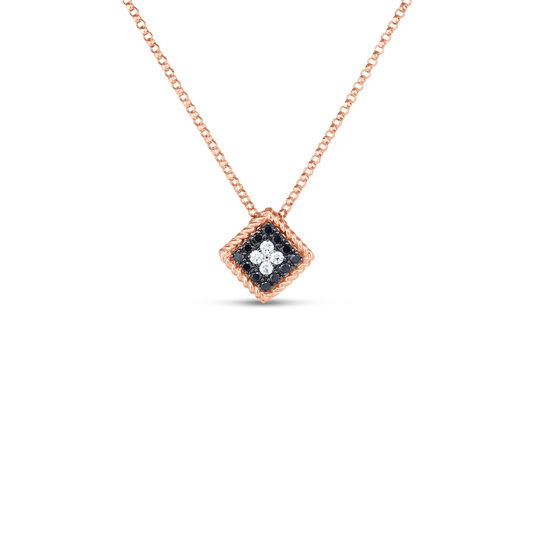 Palazzo Ducale Black And White Diamond Small Pendant Necklace