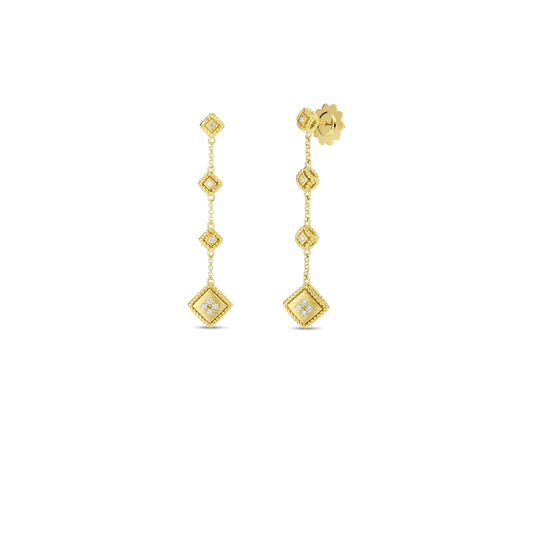 Palazzo Ducale Diamond Accent Satin 2 Drop Earrings