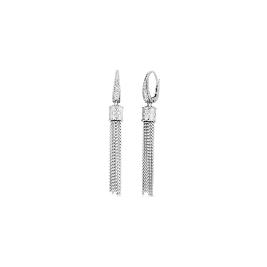 Princess Tassel Diamond Accent Drop Earrings