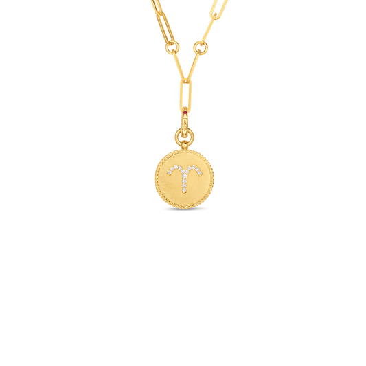 Venetian Princess Diamond Zodiac Medallion Necklace